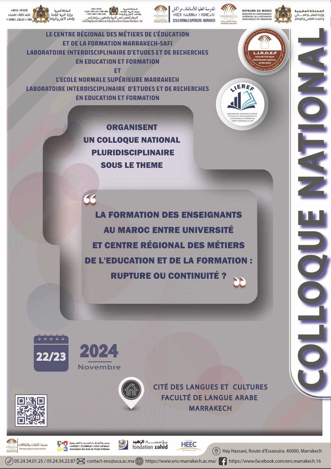 La formation des Enseignants au Maroc entre Université et Centre Régional des Métiers de l'Education et de la Formation: Rupture ou Continuité