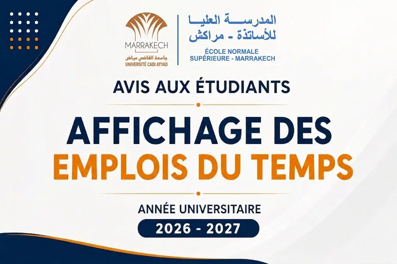 Emplois du temps – Année universitaire 2026-2027