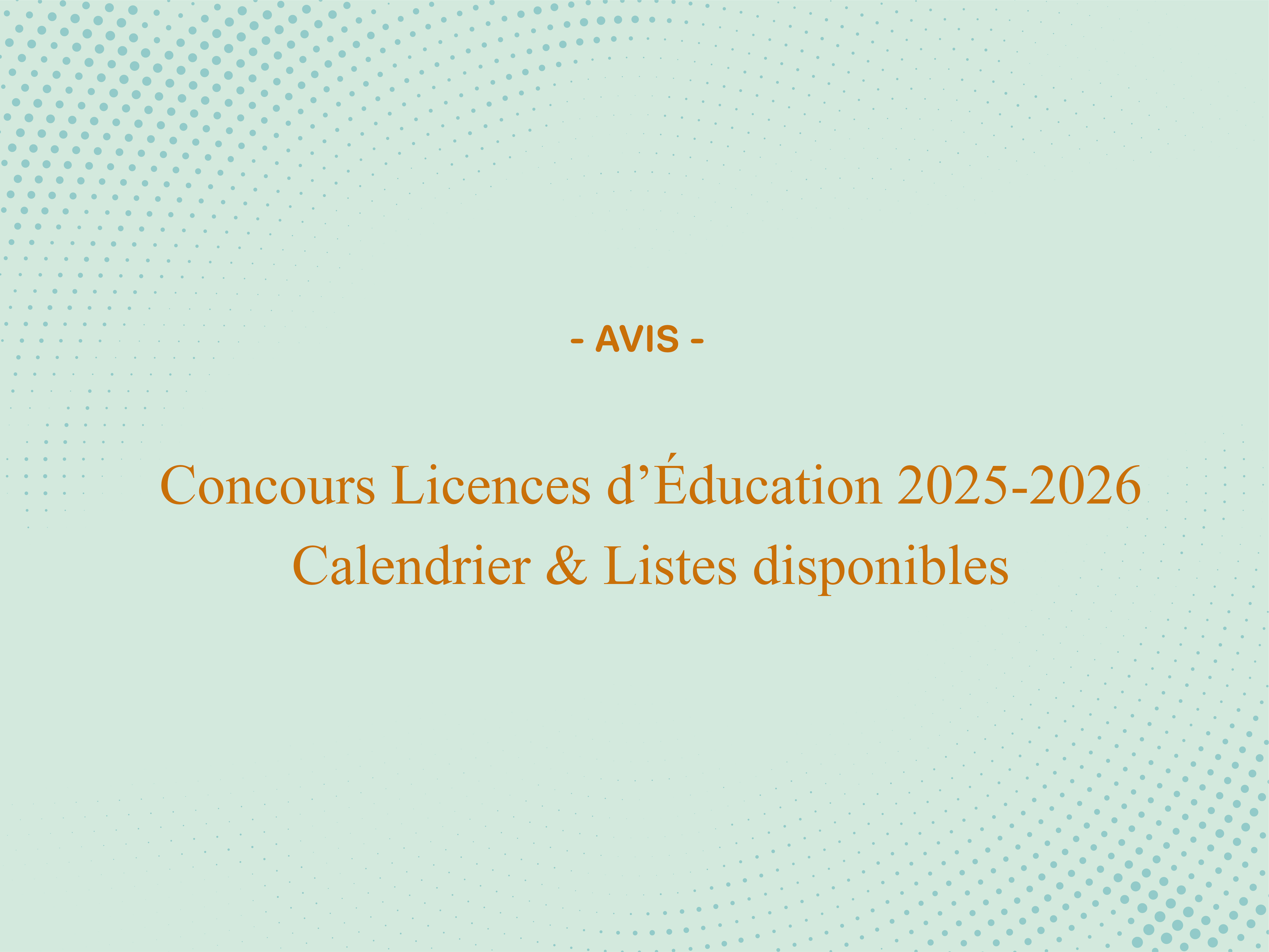 Concours des Licences d’Éducation 2025-2026 : Calendrier et Listes des Candidats Affectés.