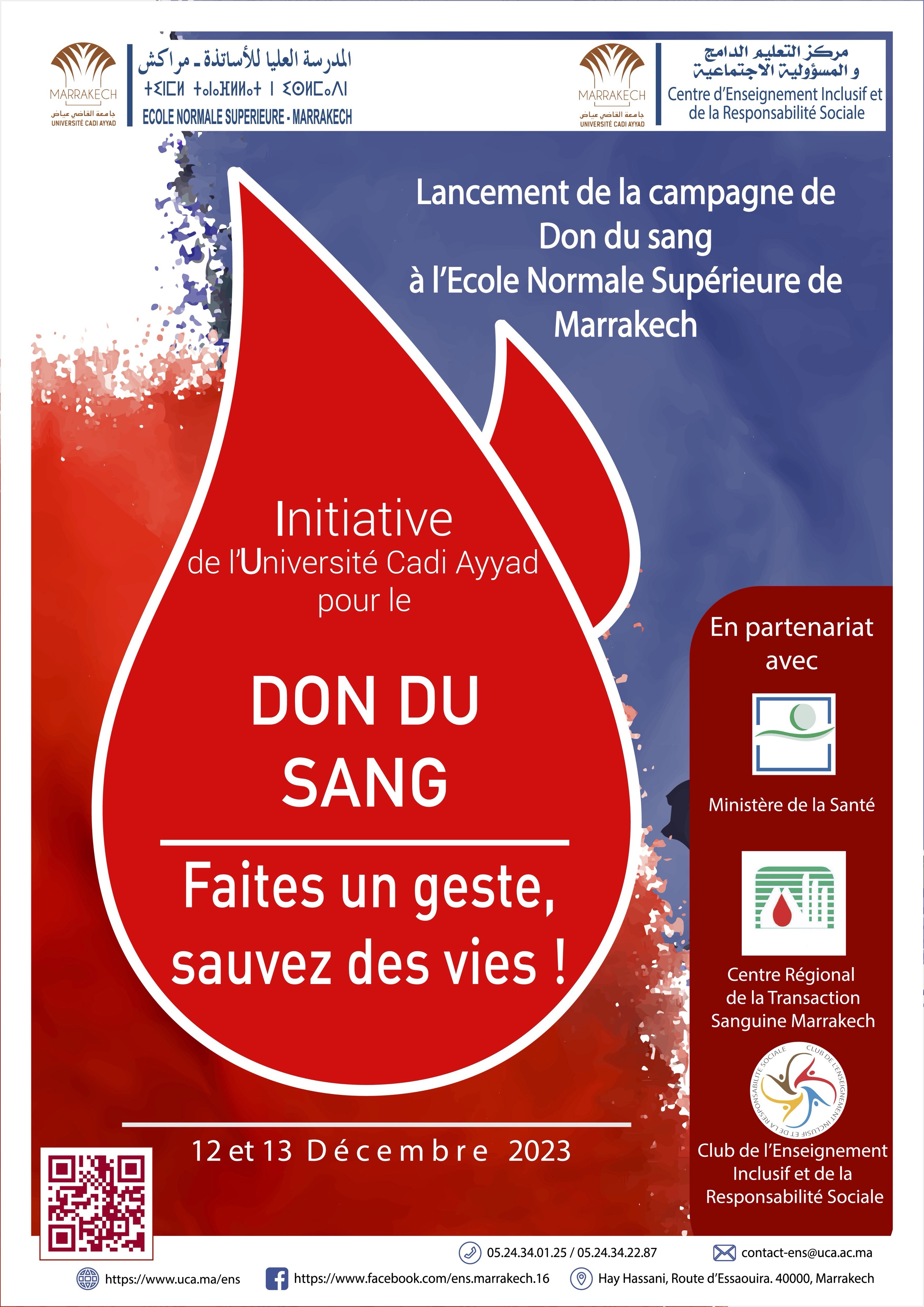 Don du sang « Faites un geste, sauvez des vies ! »